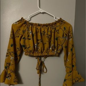 Cropped Floral Blouse